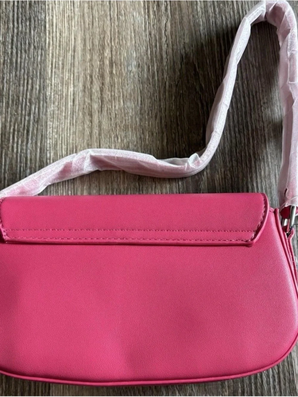 Valentino Orlandi Hot Pink Valero Shoulder Bag with Silver Logo